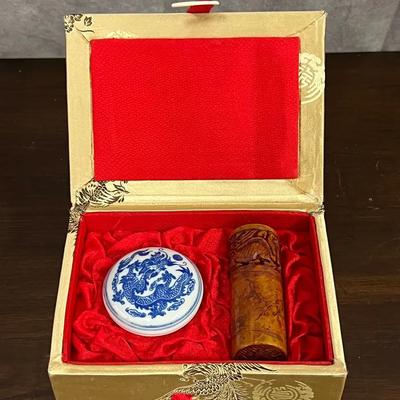 Vintage Chinese Seal Stamp Set 