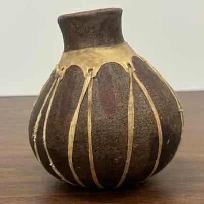 Small Brown Ceramic Vase