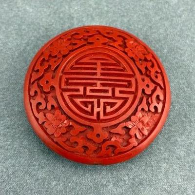 Chinese Cinnabar-Style Ornament