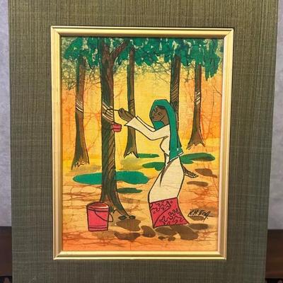 Small Framed Asian Painting 