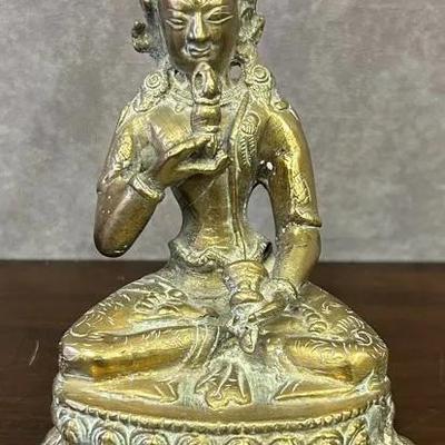 Tibetan Vintage Buddha Bronze Statuette