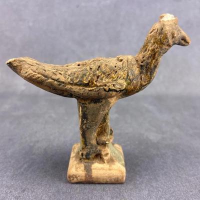 Chinese Ancient Han / Tang Dynasty Glazed Ceramic Bird Figure
