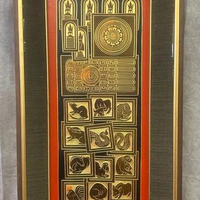 Talk Chinese Zodiac Framed Signed Wall Art 