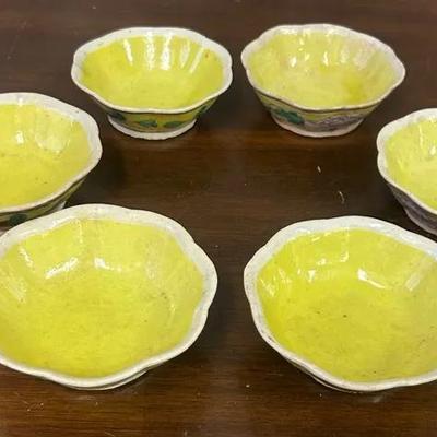 Antique Qing Dynasty Porcelain Chinese Bowls 6-Count