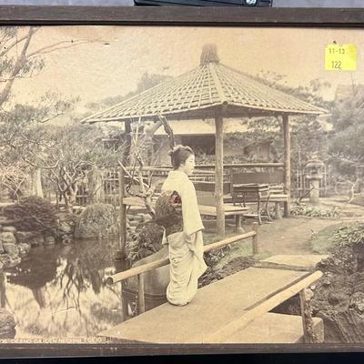 Vintage Japanese Photograph “Okano Garden in Negishi”