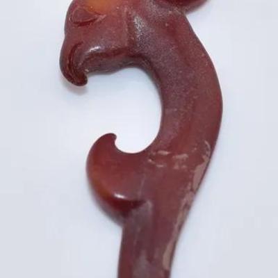 Chinese Hetian Jade Dragon Hook Carving