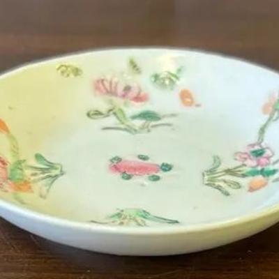 Wax Stamped Antique Small Chinese Porcelain Saucer