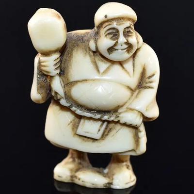 Japanese Cream-Tone Sailor Okimono Figure