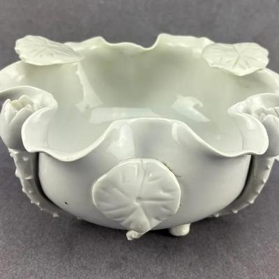 Chinese Dehua Porcelain Lotus Bowl, Blanc De Chine 