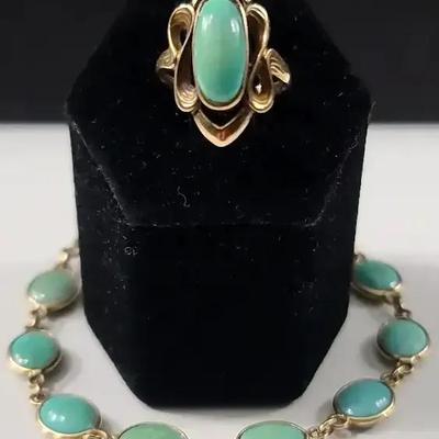 14K Bracelet And Ring Set