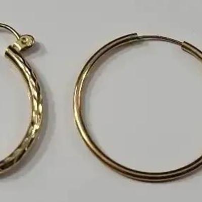 14K Gold Hoop Earrings 