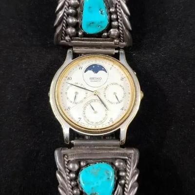 Seiko Women's Watch With Sterling And Stainless Steel Band