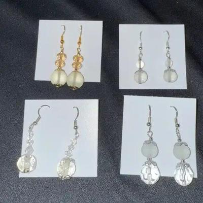 EHE202 Myrna Lee Chang Set of Four Crystal Earrings