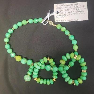 EHE164- Beautiful Myrna Lee Chang Necklace with Matching Bracelets