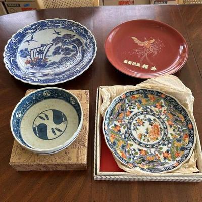 EHE400- Decorative Vintage Asian Platters for Family & Friends Parties