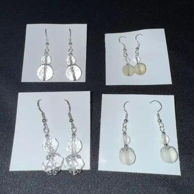 EHE200 Myrna Lee Chang Set of Four Crystal Earrings