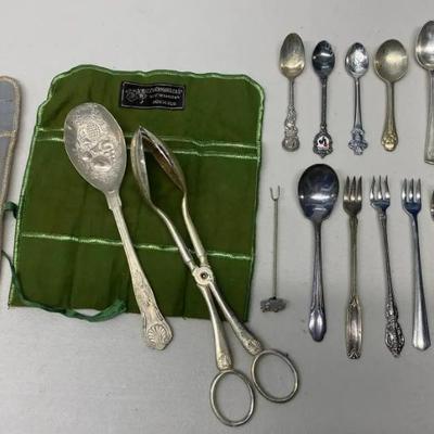 EHE318 - Interesting Lot of Vintage Serving Utensils, Souvenir Spoons & More