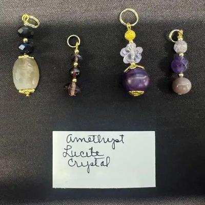 EHE124 - Myrna Lee Chang Amethyst Lucite Crystal 