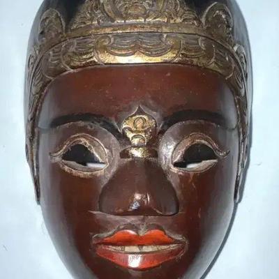 EHE042 Handcarved Indonesian Wooden Mask