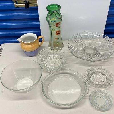EHE327 - Lot of Beautiful Vintage Crystal Cut Glassware, Pyrex, Ashtrays & More