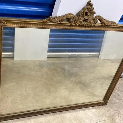 EHE331 - Antique Wood Framed with Gilt Trim Mirror Circa Europe 1935