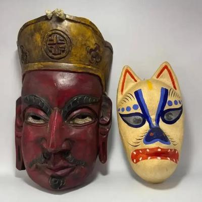 EHE023 - Multi lot of Japanese & Buddhist masks 