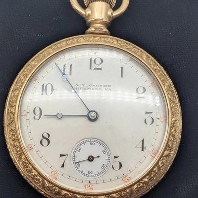 Antique A.F. Jahnke Richmond, VA Pocket Watch