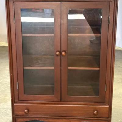 Vintage Bookcase With Lower Drawer 