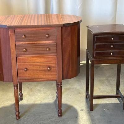 Martha, Washington, Sewing Cabinet And Petite Side Table