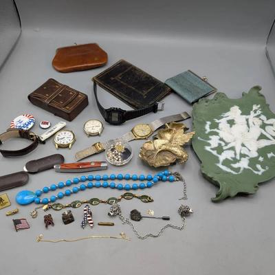 Dresser Drawer Lot...Watches, Jewelry, Etc