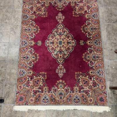 6x4 Karastan Kirman Red Medallion Rug