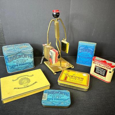 7 Pc Tobacco Tin & Ashtray Collection