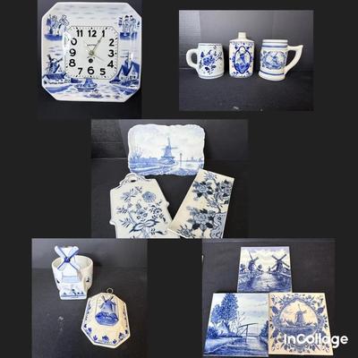Vintage Delft Holland Blue And White Items 
