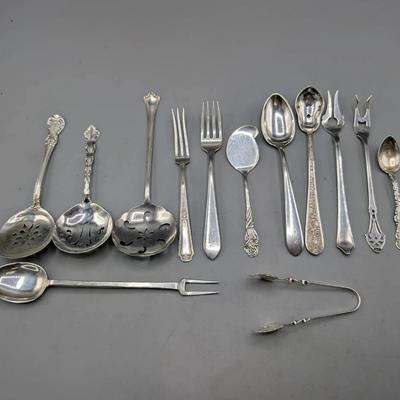 Mixed Group Of Sterling Silver Flatware 