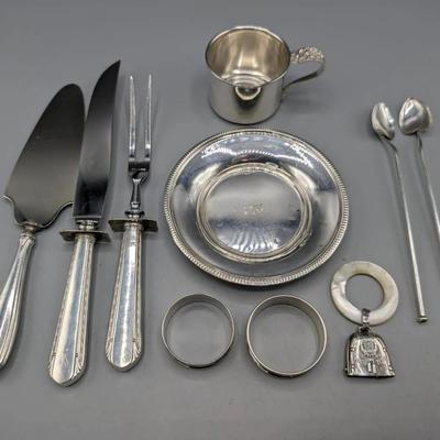 Sterling Silver Tableware Lot