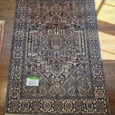 Vintage Handmade Wool Oriental Rug 58" X 49"