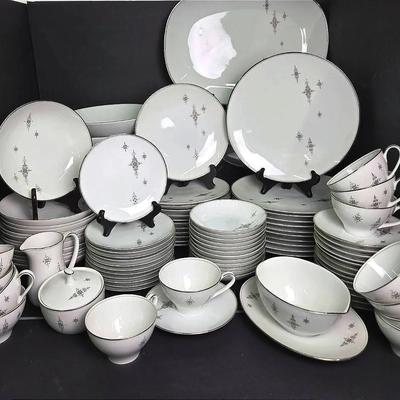 Mid Century Noritake “Stella” China Set - Incomplete Service For 12 With Serving Pieces
