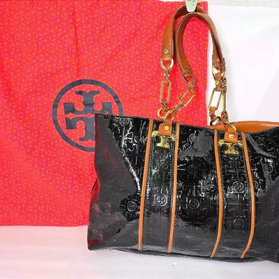 Tory Burch Patent Leather Tote & Dust Bag