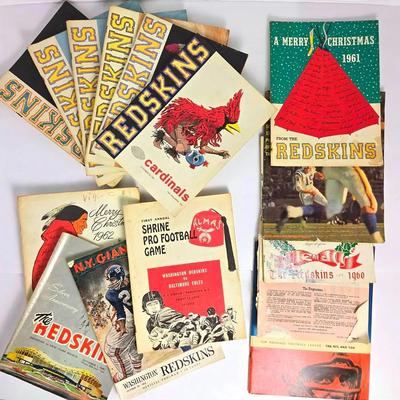 Vintage Washington Redskins Programs 1960-63