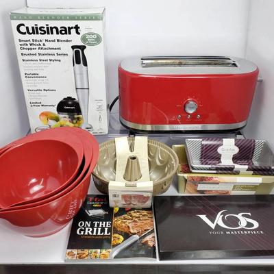 KitchenAid Toaster KMT4116ER, New Cuisinart Hand Blender, New Williams Sonoma Baking Pans& More 