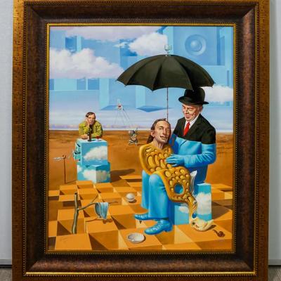 Michael Cheval Signed & Numbered Print “Lullaby Of Uncle Magritte”