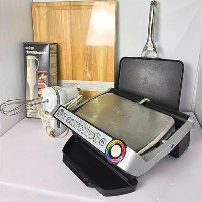 T-Fal Opti-Grill, Braun Hand Blender, KitchenAid Hand Mixer, Calphalon Griddle & More