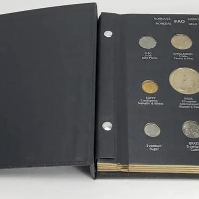 1975 UN FAO Coin Album - 5 Pages Of Coins & Coin Stamps
