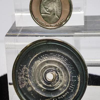 .999 Silver Israel Medals (2) - And There Was Light & My Wife My Inspiration