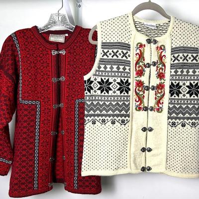 Norlender & Vrikke Norwegian Wool Sweater & Vest - Size M