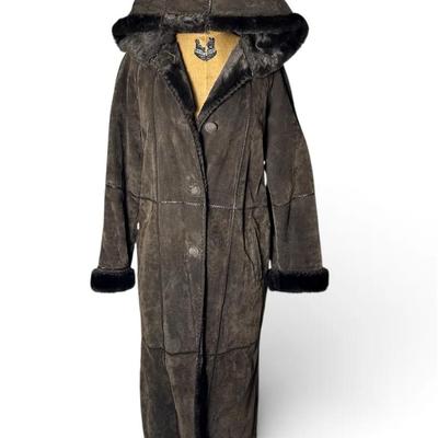 Vintage Marvin Richards Suede Trench Coat - Size S