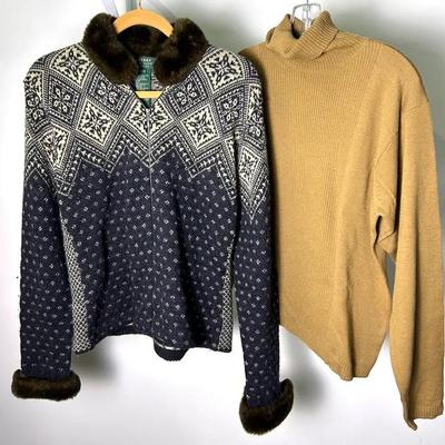 Vintage Pendleton & Ralph Lauren Wool Sweaters (2) - Size M