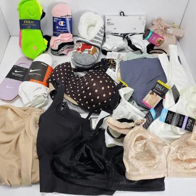 New with Tag Women’s Bras, Socks & More - Size 34C, 36B&C, 34D, S, M