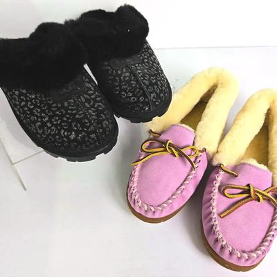 Uggs Scuffette Slippers & L.L Bean Wicked Good Moccasins (2) - Size 7,8
