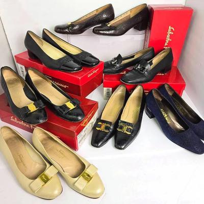 Salvatore Ferragamo Low-Heels Pumps (7 Pairs) - Size7, 7.5 
